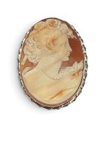 Spilla Mandile 1922 Donna Cammei  in Argento Conchiglia 2MSPCM45.2.26
